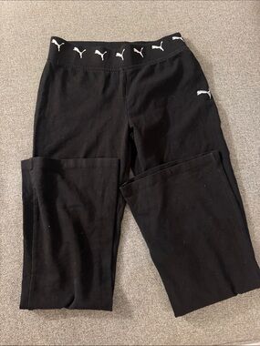 5/$15- Puma Black Leggings with White Puma Logos